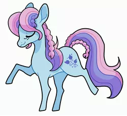 Size: 3700x3400 | Tagged: safe, artist:rainbowheartunicorn, derpibooru import, ivy (g2), pony, braid, eyes closed, g2, image, jpeg, simple background, solo, white background