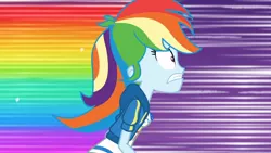 Size: 3410x1920 | Tagged: safe, derpibooru import, screencap, rainbow dash, equestria girls, equestria girls series, holidays unwrapped, spoiler:eqg series (season 2), breasts, clothes, cutie mark, cutie mark on clothes, dashing through the mall, female, geode of super speed, high res, hoodie, image, jewelry, jpeg, magical geodes, necklace, rainbow trail, solo