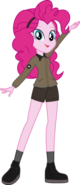 Size: 1782x4096 | Tagged: safe, artist:equestrian_military_mod, derpibooru import, edit, vector edit, pinkie pie, equestria girls, clothes, girls und panzer, image, jacket, marine, marines, military, png, saunders, solo, usmc, vector