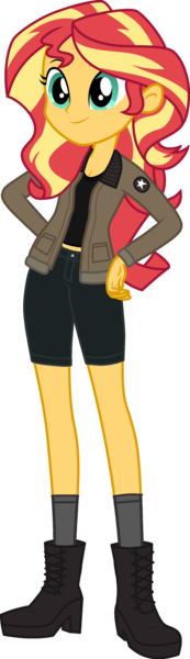 Size: 1181x4096 | Tagged: safe, artist:equestrian_military_mod, derpibooru import, edit, vector edit, sunset shimmer, equestria girls, clothes, girls und panzer, image, jacket, marine, marines, military, png, saunders, solo, usmc, vector