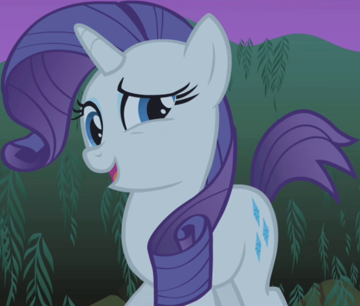 Size: 1151x980 | Tagged: safe, derpibooru import, screencap, rarity, pony, unicorn, friendship is magic, season 1, dreamworks face, female, image, mare, open mouth, open smile, png, short tail, smiling, solo, tail