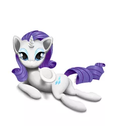 Size: 2000x2000 | Tagged: safe, artist:renatethepony, derpibooru import, rarity, pony, unicorn, beckoning, female, image, looking at you, lying down, mare, png, prone, simple background, solo, underhoof, white background