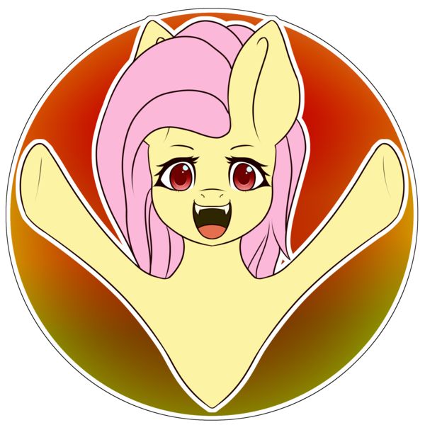 Size: 2160x2160 | Tagged: safe, artist:darmetyt, derpibooru import, fluttershy, anthro, bat pony, pegasus, pony, bat ponified, flutterbat, image, png, race swap, solo