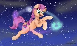 Size: 1280x772 | Tagged: safe, artist:lynnthenerdkitty, derpibooru import, sunny starscout, pony, my little pony: a new generation, spoiler:g5, spoiler:my little pony: a new generation, earth pony crystal, g5, image, jpeg, pegasus crystal, unicorn crystal