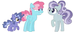 Size: 4000x1786 | Tagged: safe, artist:magicuniclaws, derpibooru import, oc, unofficial characters only, earth pony, pegasus, pony, female, filly, image, magical lesbian spawn, offspring, parent:cup cake, parent:kerfuffle, parent:marble pie, parent:pokey pierce, parent:sapphire joy, parent:twilight sparkle, parents:marblejoy, parents:pokeylight, png, teenager