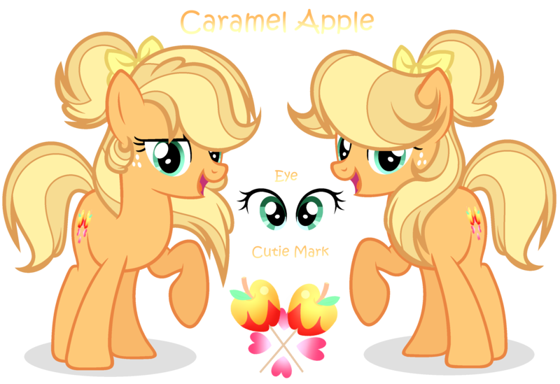 Size: 3055x2095 | Tagged: safe, artist:starshinestellaryt, derpibooru import, oc, oc:caramel apple, earth pony, pony, female, image, mare, offspring, parent:applejack, parent:caramel, parents:carajack, png, simple background, solo, transparent background