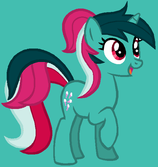 Size: 519x547 | Tagged: safe, artist:therainbowkingdom69, derpibooru import, fizzy, pony, twinkle eyed pony, unicorn, cute, female, fizzybetes, g1, g1 to g4, g4, generation leap, image, mare, open mouth, open smile, png, raised hoof, raised leg, simple background, smiling, teal background
