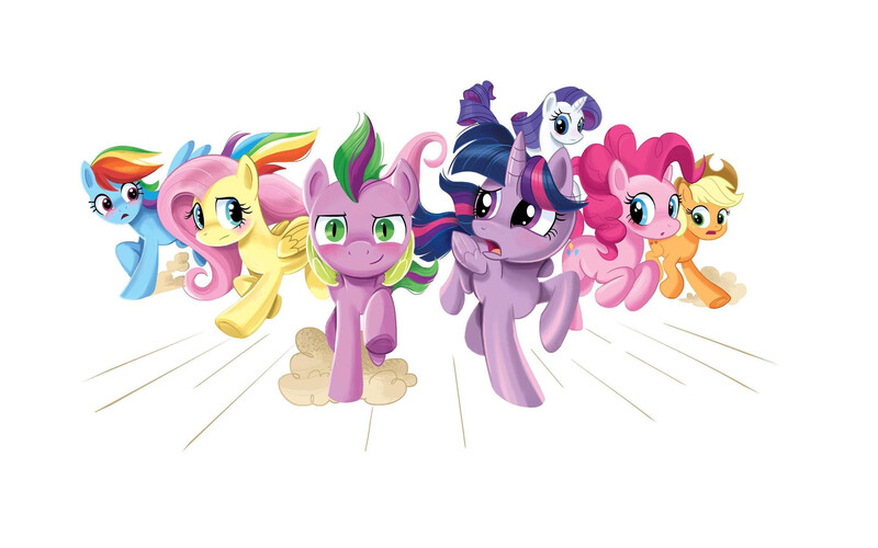 Size: 2160x1350 | Tagged: safe, artist:anthony conley, derpibooru import, applejack, fluttershy, pinkie pie, rainbow dash, rarity, spike, twilight sparkle, twilight sparkle (alicorn), ponified, alicorn, earth pony, pegasus, pony, unicorn, a pony named spike, illustration, image, jpeg, mane seven, mane six, ponified spike, simple background, species swap, white background