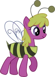 Size: 5650x7944 | Tagged: safe, artist:wissle, derpibooru import, cherry berry, earth pony, pony, luna eclipsed, absurd resolution, animal costume, bee costume, cherry bee, clothes, costume, female, image, mare, nightmare night, nightmare night costume, png, simple background, solo, transparent background, vector