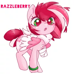 Size: 1239x1247 | Tagged: safe, artist:mushy, derpibooru import, oc, unofficial characters only, pegasus, pony, amputee, bandana, cute, female, image, mare, missing arm, png, prosthetic limb, prosthetics, simple background, solo, weapons-grade cute, white background