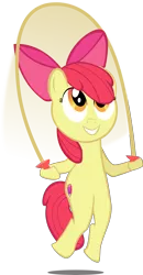 Size: 5241x10042 | Tagged: safe, artist:mrkat7214, derpibooru import, apple bloom, earth pony, pony, female, filly, image, png, simple background, skipping rope, solo, transparent background, vector