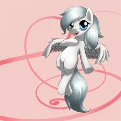 Size: 1700x1700 | Tagged: safe, artist:renatethepony, derpibooru import, oc, unofficial characters only, pegasus, pony, abstract background, eyelashes, featureless crotch, female, flying, hoof on chest, image, mare, pegasus oc, png, smiling, solo, wings