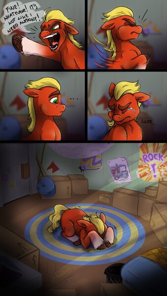 Size: 2304x4096 | Tagged: safe, artist:aga_wisnia, derpibooru import, sprout cloverleaf, earth pony, pony, my little pony: a new generation, comic, dialogue, g5, image, jpeg, solo