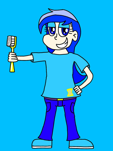 Size: 1024x1366 | Tagged: safe, derpibooru import, minuette, human, brushie, brushie brushie, hand on hip, humanized, image, jpeg, looking at you, smiling, smiling at you, toothbrush