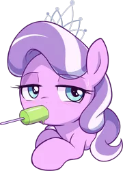 Size: 1125x1564 | Tagged: safe, artist:pestil, diamond tiara, earth pony, pony, female, filly, food, image, png, popsicle