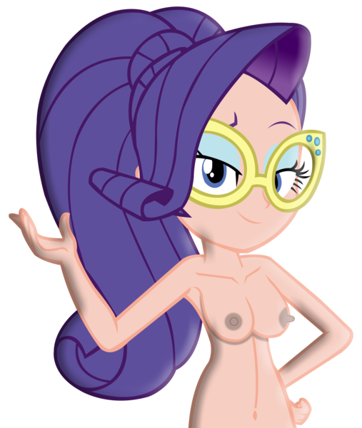 Size: 6764x8000 | Tagged: questionable, artist:laszlvfx, derpibooru import, edit, vector edit, rarity, equestria girls, i'm on a yacht, spoiler:eqg series (season 2), absurd resolution, areola, belly button, breasts, busty rarity, casual nudity, female, hand on hip, high res, human coloration, image, nipples, nudity, png, sexy, simple background, smiling, solo, solo female, sunglasses, transparent background, vector