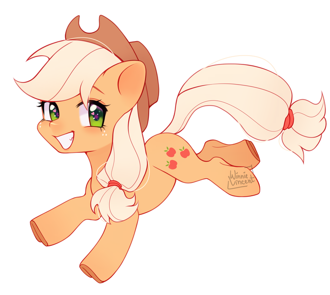 Size: 3239x2894 | Tagged: safe, artist:winnievincent, derpibooru import, applejack, earth pony, pony, image, png, solo