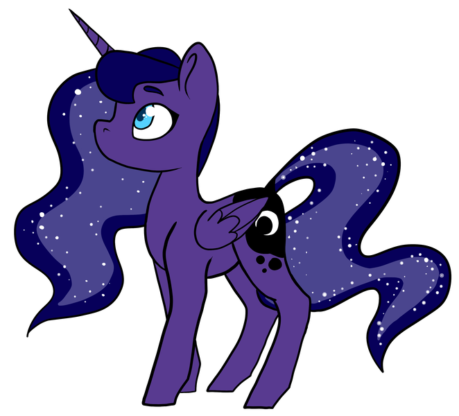 Size: 3200x2900 | Tagged: safe, artist:katyusha, derpibooru import, princess luna, alicorn, pony, female, image, png