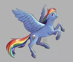 Size: 1280x1098 | Tagged: safe, artist:naomihubbard276, derpibooru import, rainbow dash, pegasus, pony, gray background, image, jpeg, simple background, solo