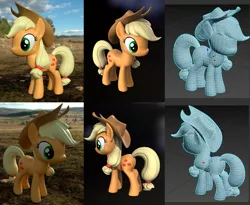 Size: 2075x1702 | Tagged: safe, artist:reconprobe, derpibooru import, applejack, earth pony, pony, 3d, image, png