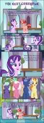 Size: 1846x5080 | Tagged: safe, artist:digimonlover101, derpibooru import, november rain, starlight glimmer, strawberry scoop, oc, oc:star curve, pony, comic:the next generation, friendship student, image, png