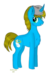Size: 720x960 | Tagged: safe, artist:madlilon2051, derpibooru import, oc, unofficial characters only, pony, unicorn, chest fluff, ear fluff, female, hat, horn, image, mare, png, simple background, smiling, solo, transparent background, unicorn oc