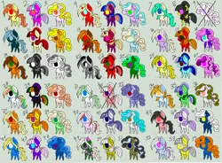 Size: 898x660 | Tagged: safe, artist:sapphirescarletta, derpibooru import, oc, unofficial characters only, earth pony, pony, unicorn, base used, earth pony oc, horn, image, multicolored hair, png, rainbow hair, simple background, unicorn oc