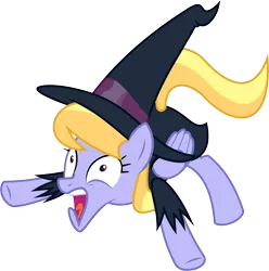 Size: 10125x10210 | Tagged: safe, artist:wissle, derpibooru import, cloud kicker, pegasus, pony, luna eclipsed, absurd resolution, clothes, costume, female, hat, image, looking up, mare, nightmare night, nightmare night costume, png, scared, simple background, solo, terrified, transparent background, vector, witch costume, witch hat, yelling