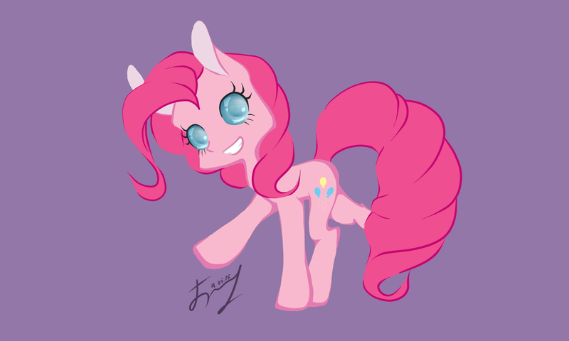 Size: 2000x1200 | Tagged: safe, artist:alcidence, derpibooru import, pinkie pie, earth pony, pony, colored pupils, image, jpeg, simple background, smiling, solo