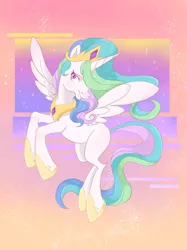 Size: 1024x1366 | Tagged: safe, artist:xxparadoxponyxx, derpibooru import, princess celestia, alicorn, pony, abstract background, female, image, jpeg, solo