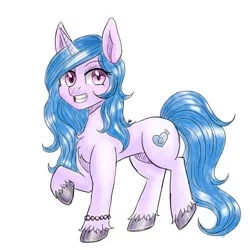 Size: 1200x1200 | Tagged: safe, artist:zachc, derpibooru import, izzy moonbow, pony, unicorn, g5, image, looking at you, png, simple background, solo, white background