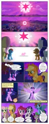 Size: 612x1552 | Tagged: safe, artist:newbiespud, derpibooru import, edit, edited screencap, screencap, applejack, fluttershy, pinkie pie, rainbow dash, rarity, spike, twilight sparkle, twilight sparkle (alicorn), alicorn, dragon, earth pony, pegasus, pony, unicorn, comic:friendship is dragons, magical mystery cure, :o, butt, comic, d:, dialogue, eyelashes, eyes closed, female, flying, image, jewelry, male, mane seven, mane six, mare, open mouth, png, raised hoof, screencap comic, smiling, spread wings, surprised, tiara, twibutt, wide eyes, wings