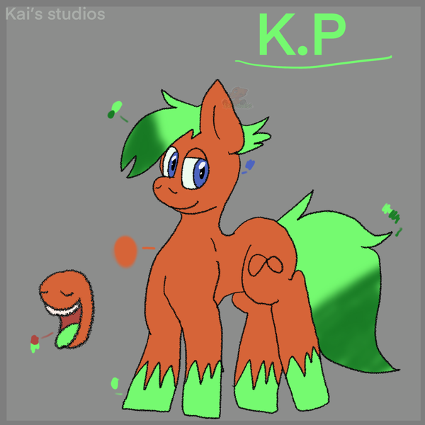 Size: 2000x2000 | Tagged: safe, artist:kaifurry, derpibooru import, oc, oc:kp, unofficial characters only, earth pony, pony, abstract background, derpibooru exclusive, gradient mane, image, looking at you, png, reference sheet, solo, standing, unshorn fetlocks