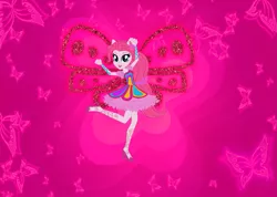 Size: 1221x869 | Tagged: safe, artist:selenaede, artist:user15432, derpibooru import, pinkie pie, fairy, human, equestria girls, alternate hairstyle, barely eqg related, base used, butterflix, clothes, crossover, dress, fairy wings, fairyized, high heels, image, long hair, pink dress, pink wings, png, ponied up, shoes, wings, winx, winx club, winxified