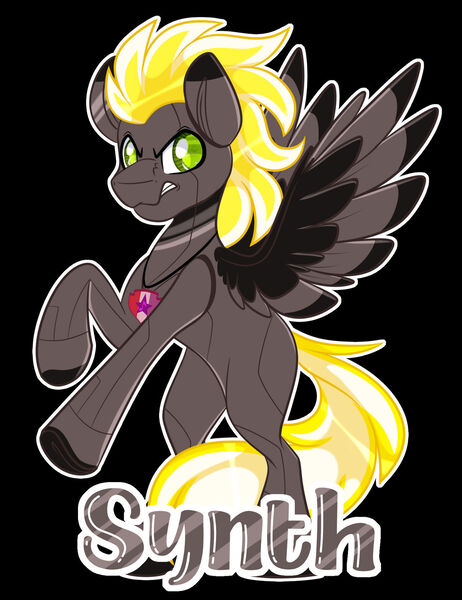 Size: 1280x1664 | Tagged: safe, artist:missmele-madness, derpibooru import, oc, oc:synth, pegasus, pony, black background, image, jpeg, male, simple background, solo, stallion