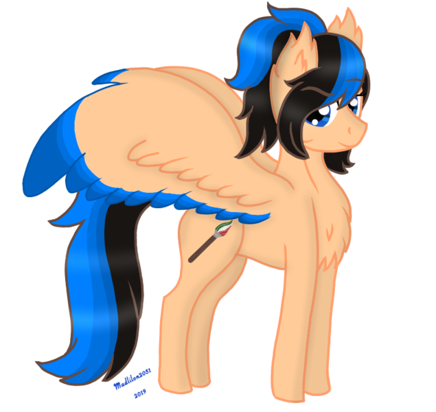 Size: 790x746 | Tagged: safe, artist:madlilon2051, derpibooru import, oc, unofficial characters only, pegasus, pony, chest fluff, colored wings, ear fluff, female, image, mare, pegasus oc, png, simple background, smiling, transparent background, two toned wings, wings