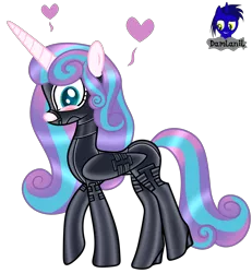 Size: 3840x4154 | Tagged: safe, artist:damlanil, derpibooru import, princess flurry heart, alicorn, pony, bdsm, bondage, bondage mask, boots, bound wings, catsuit, clothes, collar, corset, female, gag, gimp suit, high heels, hood, horn, image, latex, latex boots, latex suit, mare, muzzle gag, older, older flurry heart, png, rubber, rubber suit, shiny, shiny mane, shoes, show accurate, simple background, socks, solo, thigh highs, transparent background, vector, wings