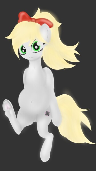 Size: 1678x3000 | Tagged: questionable, artist:mitziprey, ponybooru import, oc, oc:kyrie, unofficial characters only, earth pony, pony, belly, bow, female, female pred, image, jpeg, nazi, soft vore, solo, vore