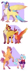 Size: 1700x4400 | Tagged: safe, artist:theartfox2468, derpibooru import, cozy glow, flash magnus, princess skystar, scootaloo, short fuse, hippogriff, pegasus, pony, my little pony: the movie, alternate hairstyle, angry, annoyed, beard, bipedal, bowtie, chest fluff, clothes, description is relevant, dress, ear piercing, earring, easter egg, facial hair, female, grin, gritted teeth, headcanon, headcanon in the description, image, jewelry, male, mare, markings, missing cutie mark, older, older cozy glow, older scootaloo, piercing, png, redesign, size difference, smiling, stallion, trans male, transgender, unshorn fetlocks, when you see it