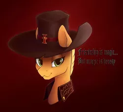 Size: 5542x5002 | Tagged: safe, artist:kviksi, derpibooru import, applejack, earth pony, pony, bust, image, looking at you, png, portrait, simple background, warhammer (game), warhammer 40k