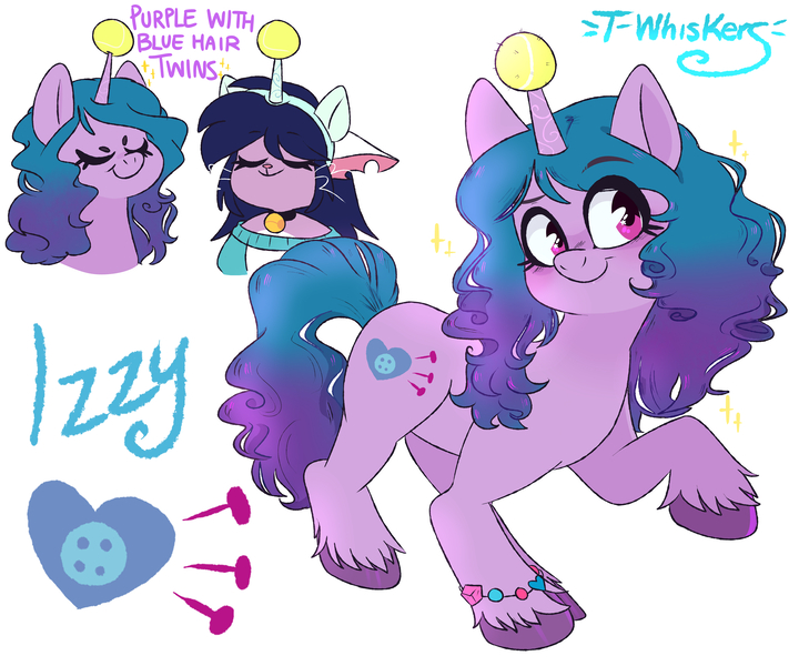 Size: 6000x5000 | Tagged: safe, artist:t-whiskers, derpibooru import, izzy moonbow, oc, oc:tani, cat, pony, unicorn, my little pony: a new generation, ball, blushing, bracelet, cutie mark, eyes closed, furry, furry oc, g5, horn, hornball, image, izzy's tennis ball, jewelry, jpeg, simple background, tennis ball, white background