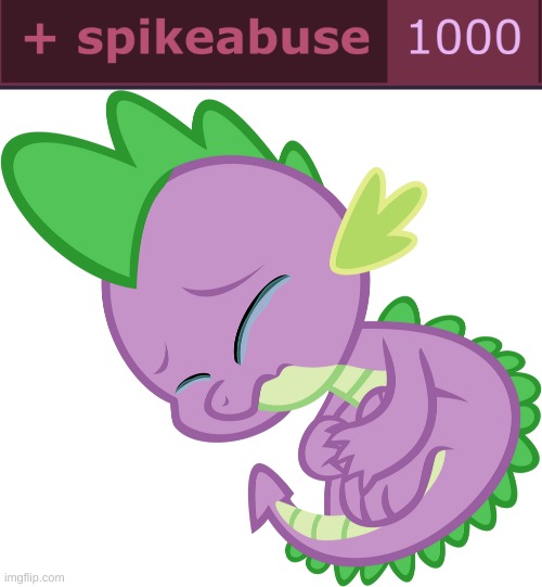 Size: 500x541 | Tagged: safe, spike, dragon, 1000, abuse, crying, image, jpeg, male, milestone, solo, spikeabuse, teary eyes