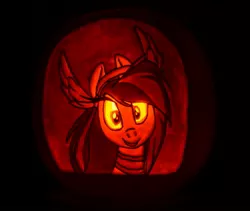 Size: 1873x1583 | Tagged: safe, artist:archiveit1, derpibooru import, oc, oc:athena (shawn keller), craft, guardians of pondonia, halloween, holiday, image, irl, jack-o-lantern, jpeg, photo, pumpkin, pumpkin carving, smiling, solo, traditional art