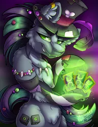 Size: 2550x3300 | Tagged: safe, artist:mychelle, derpibooru import, oc, earth pony, pony, card, hat, image, magic, male, png, solo, stallion, top hat