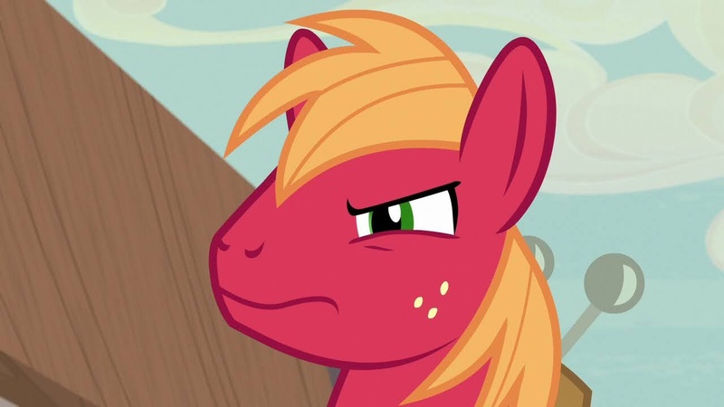 Size: 1280x720 | Tagged: safe, derpibooru import, screencap, big macintosh, earth pony, pony, hard to say anything, season 7, angry, big macintosh's yoke, grumpy, image, jealous, jpeg, looking at each other, looking at someone, male, narrowed eyes, solo, stallion