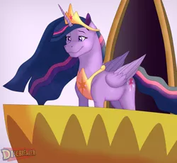 Size: 4264x3928 | Tagged: safe, artist:discbreaker100, derpibooru import, princess twilight 2.0, twilight sparkle, twilight sparkle (alicorn), alicorn, pony, the last problem, balcony, hoers, image, older, older twilight, png, solo