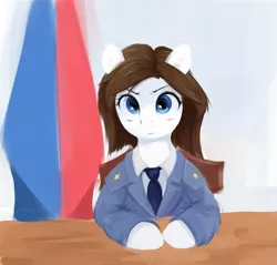 Size: 1305x1245 | Tagged: safe, artist:some_ponu, derpibooru import, ponified, earth pony, pony, clothes, image, meme, png, russia, russian flag, solo, suit, upright