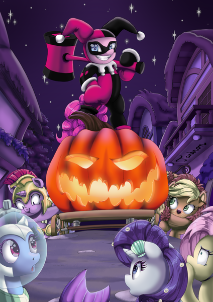 Size: 1201x1700 | Tagged: safe, artist:tarkron, derpibooru import, applejack, fluttershy, pinkie pie, rainbow dash, rarity, twilight sparkle, clothes, costume, halloween, halloween costume, holiday, image, mane six, nightmare night, png