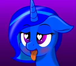 Size: 1197x1041 | Tagged: suggestive, artist:blue-vector, derpibooru import, oc, oc:blue vector, unofficial characters only, pony, unicorn, ahegao, blushing, floppy ears, heart eyes, image, open mouth, png, salivating, simple background, solo, tongue out, wingding eyes