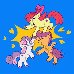 Size: 2048x2048 | Tagged: safe, artist:phobohobo1, derpibooru import, apple bloom, scootaloo, sweetie belle, earth pony, pegasus, pony, unicorn, cutie mark crusaders, female, filly, image, jpeg